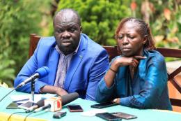 Kileleshwa MCA Robert Alai leading a press conference on Friday, October 27, 2023.